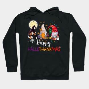 Halloween Thanksgiving Christmas Happy HalloThanksMas Hoodie